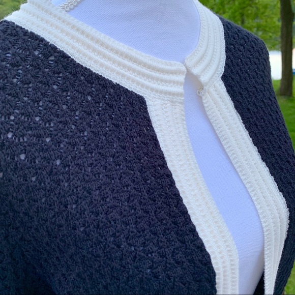 KATE HILL Cardigan Black/Cream Size Small - Picture 4 of 13